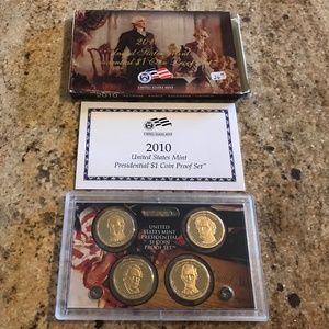 2010 US Mint Presidential $1 dollar coin proof set